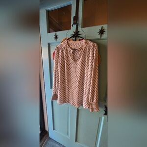 LOFT Pink Geometric Women's Blouse